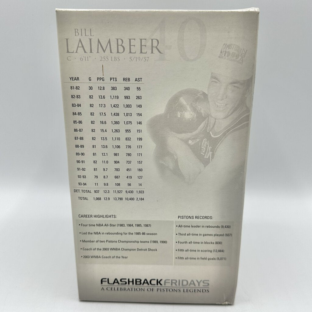 Detroit Pistons Bill Laimbeeer Flashback Fridays Ltd Edition Figurine w/Box /cb