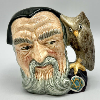 Vintage Royal Doulton 3 1/2inch Character Mug D 6538 Merlin w/Owl /cb