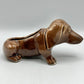 Vintage Brown 8 Inch Ceramic Dachshund/Wiener Dog Planter /cb