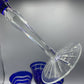 Stunning Cobalt Cut to Clear Water/Wine Goblets /hge