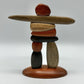 Handmade Wood Inuit Inukshuk Souvenir Figurine Canada /cb