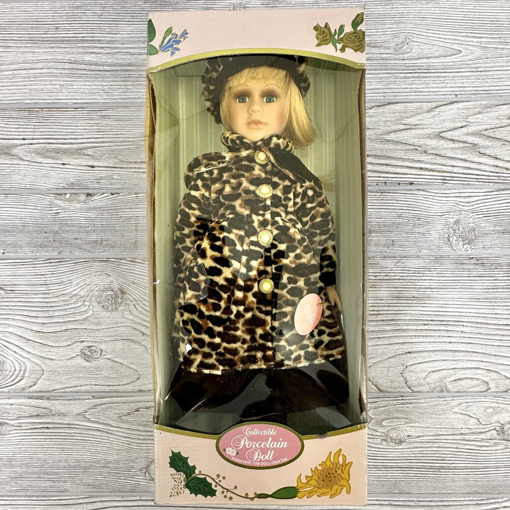 Kingstate The Doll Crafter “Erin” Collectible Porcelain Doll NIB /cb