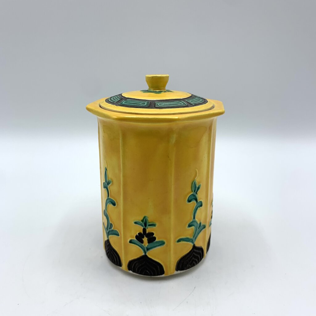 Vintage Japanese Pottery Onion Design Seasoning Jar /hge