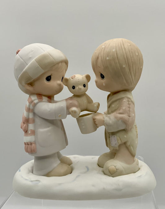 Jonathon & David Precious Moment “Christmastime is for Sharing” figurine /AH