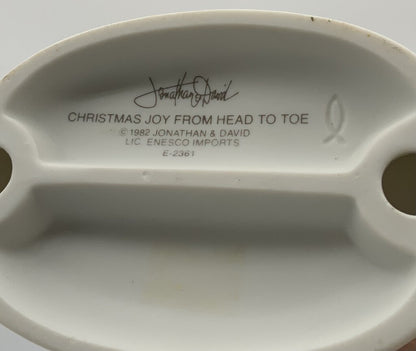 Jonathon & David Precious Moment “Christmas Joy From Head to Toe” figurine/ah