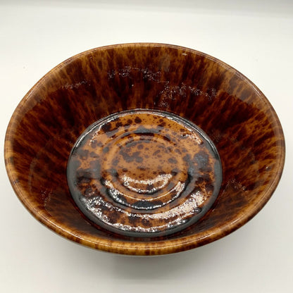 Mid-Century Bennington Drip Glaze Stoneware bowl /ah