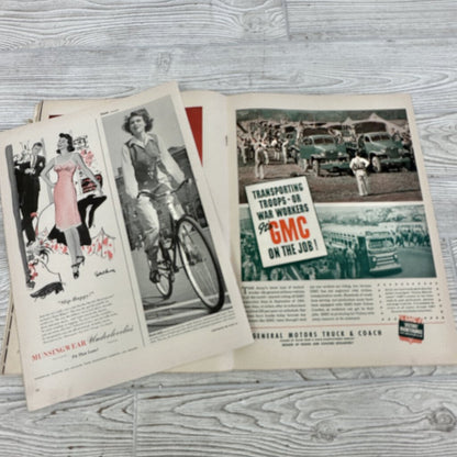 2 Vintage Life Magazines April 20,1942 Slacks For Women May 21,1945 Winston Churchill /cb