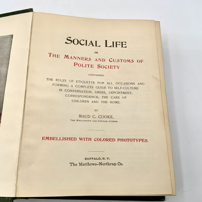 Social Life or The Manners and Customs of Polite Society /ah