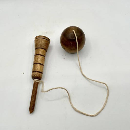Vintage Wooden Biboquest Cup and Ball Game /ah