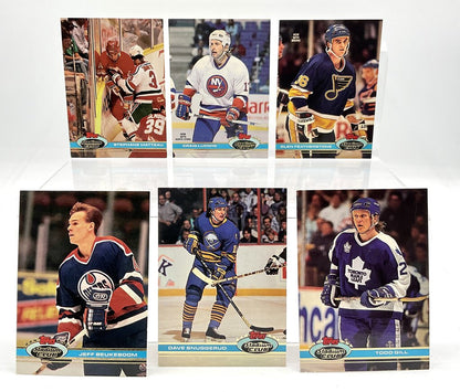Lot of 199ea 1991 Topps Stadium Club Hockey Trading Cards and 3 Checklist Cards /ah
