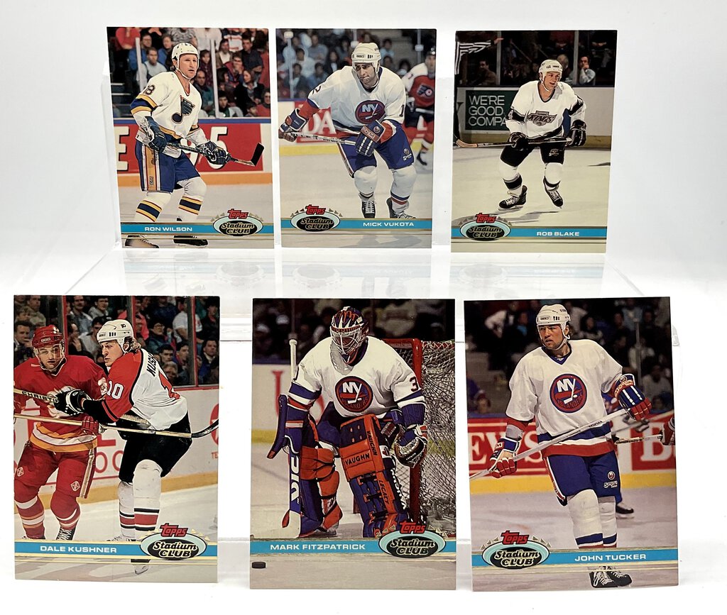 Lot of 199ea 1991 Topps Stadium Club Hockey Trading Cards and 3 Checklist Cards /ah