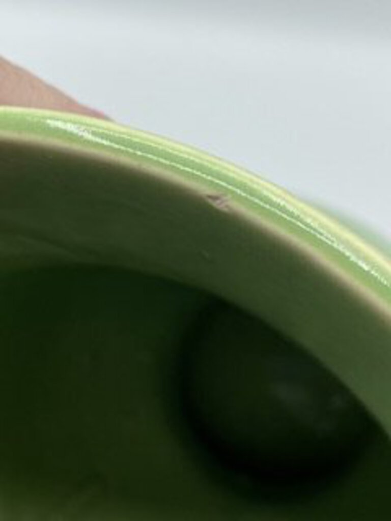 Vintage McCoy Pottery Green Vase w/Cardinal in Leaves/Berries 8.5” /ro
