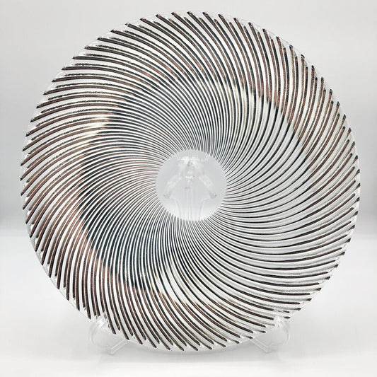 Tiffany & Co. + Joseph Riedel Glass 12” Swirl Plate/ Platter /b